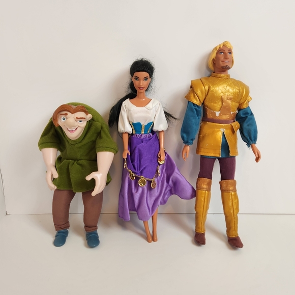 Disney Other - Mattel Disney Hunchback Of Notre Dame Esmeralda Barbie Doll Quasi Phoebus Dolls